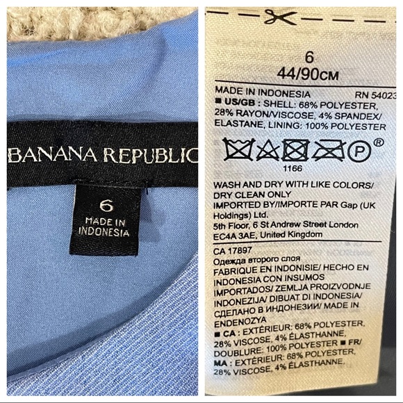 Banana Republic Blue Dress w/Bell Curve Sweep - Picture 8 of 8